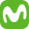 Isotipo de la letra M de Movistar en contorno verde